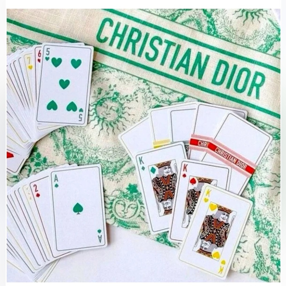 Dior Playing Cards in Green and Red entire set